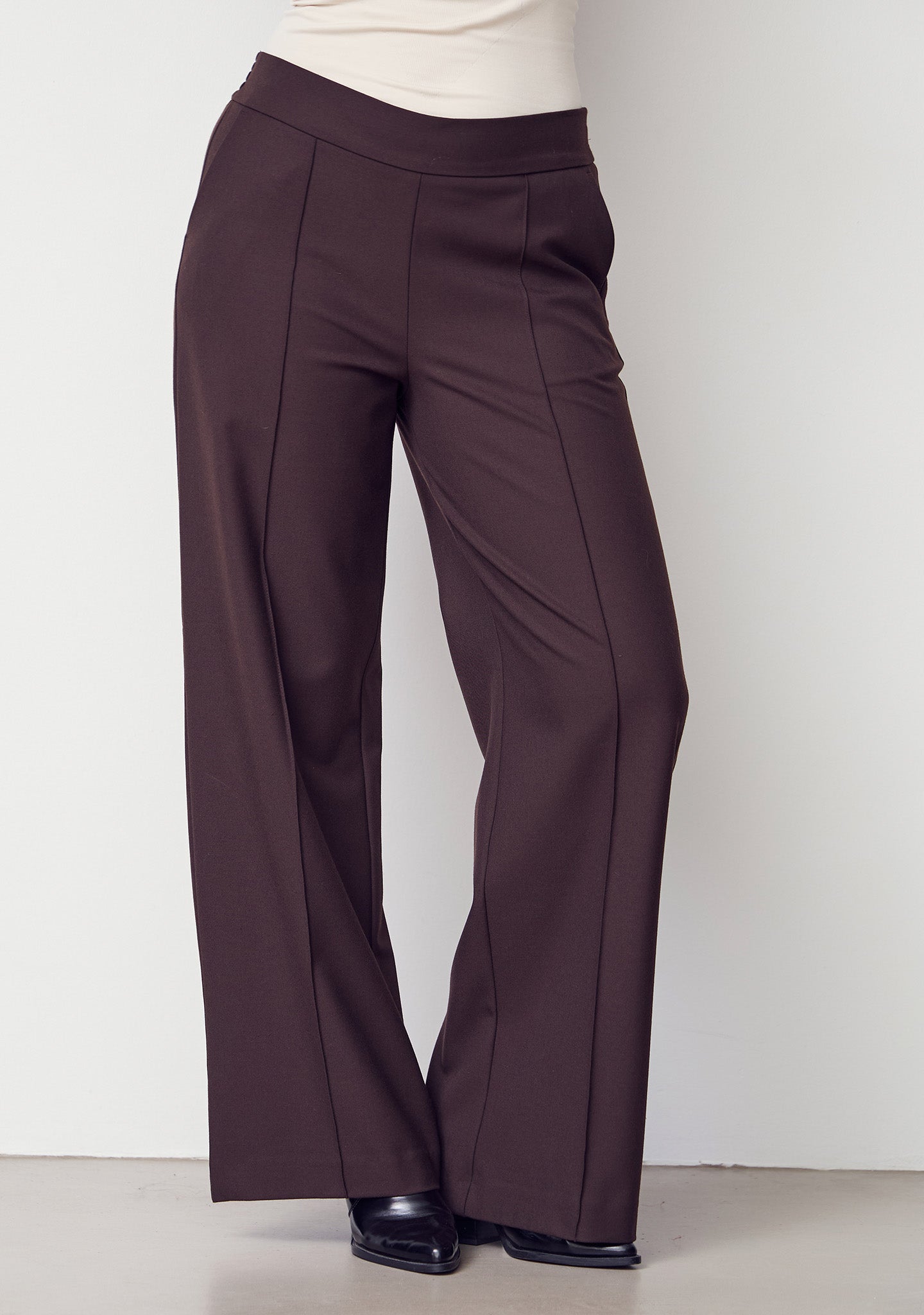 Rimini Wide Pants - Dark Brown
