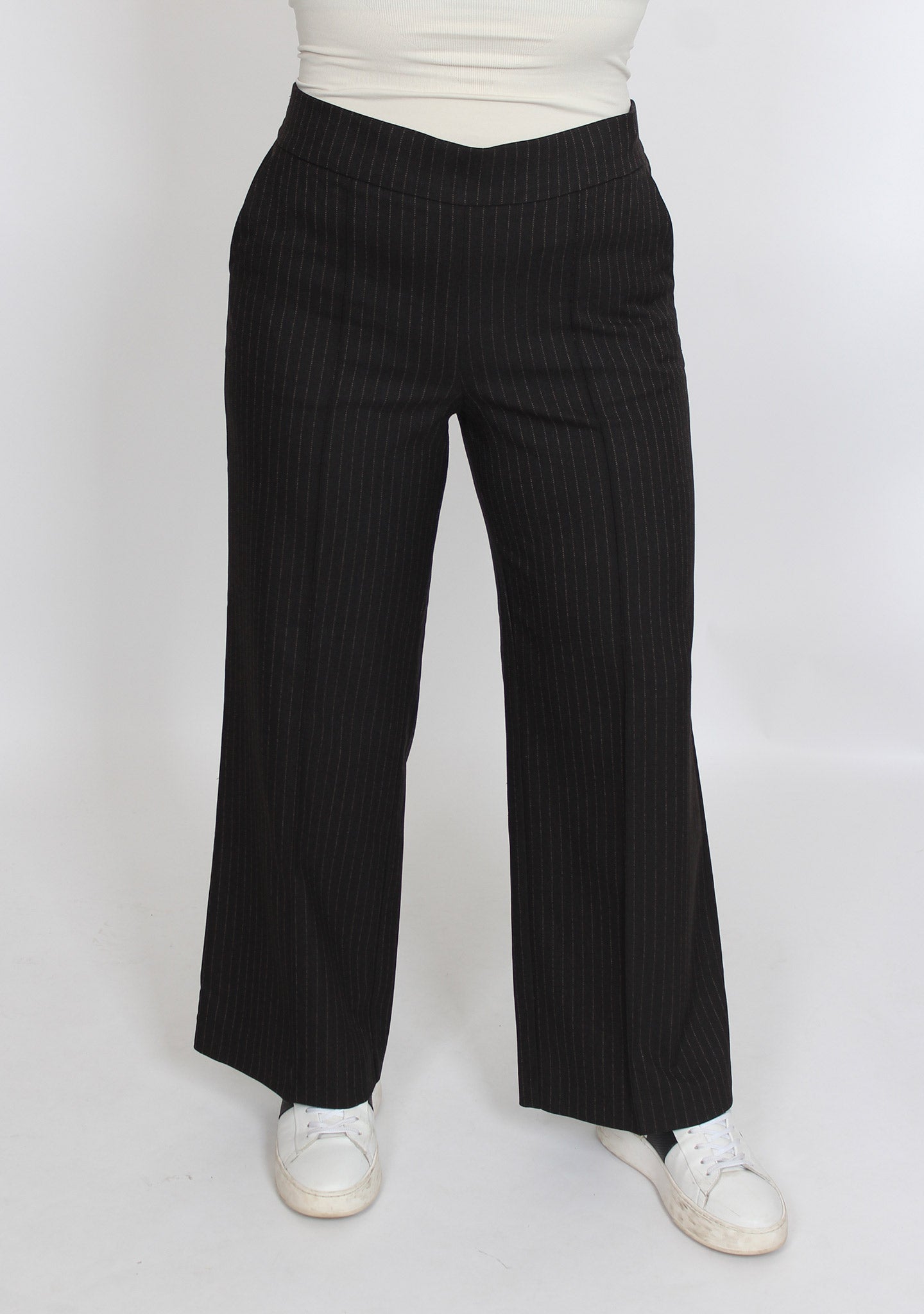 Rimini Striped Pants - Black Pinstrip