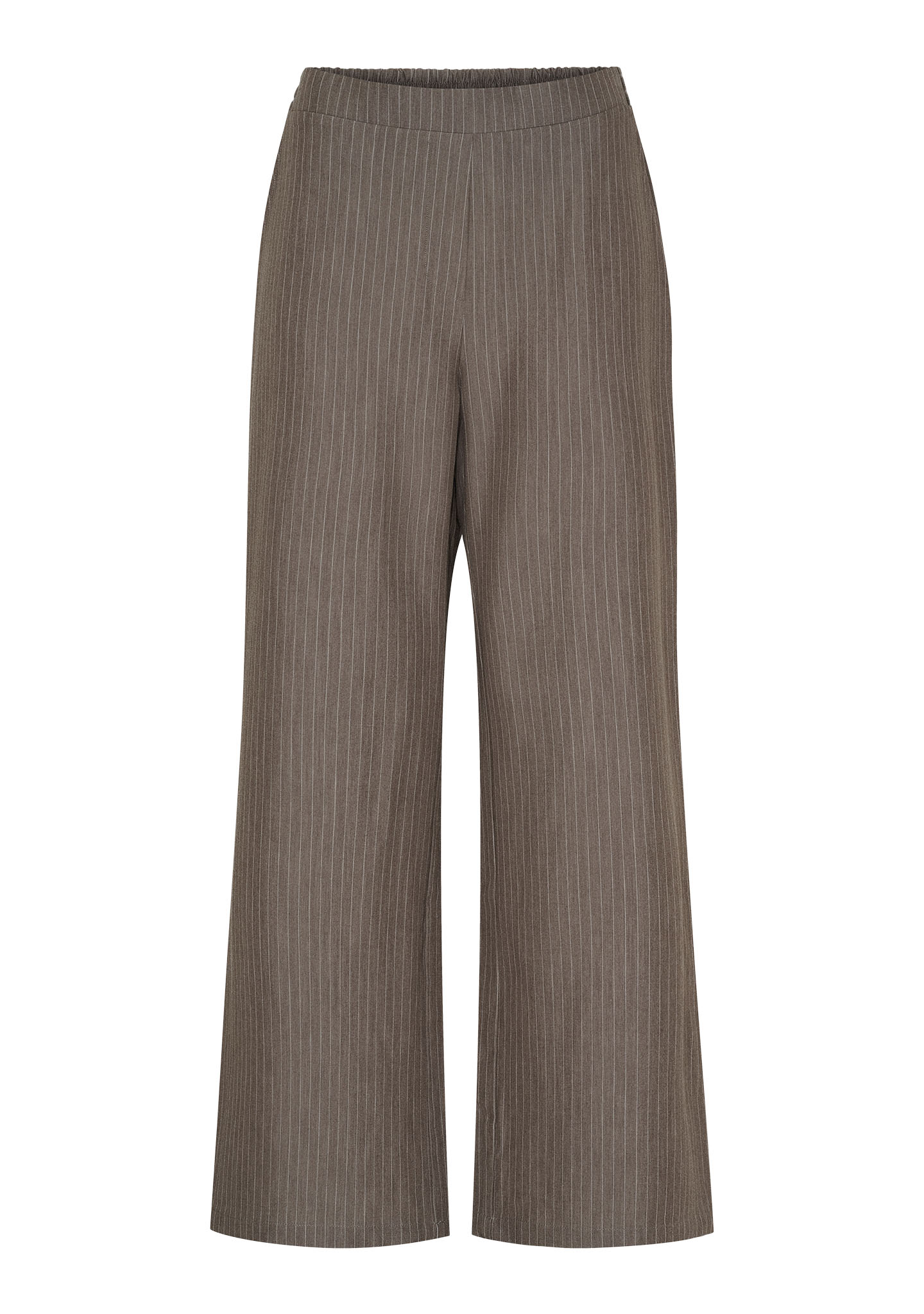 Jessi Basic Pants - Taupe Pinstripe
