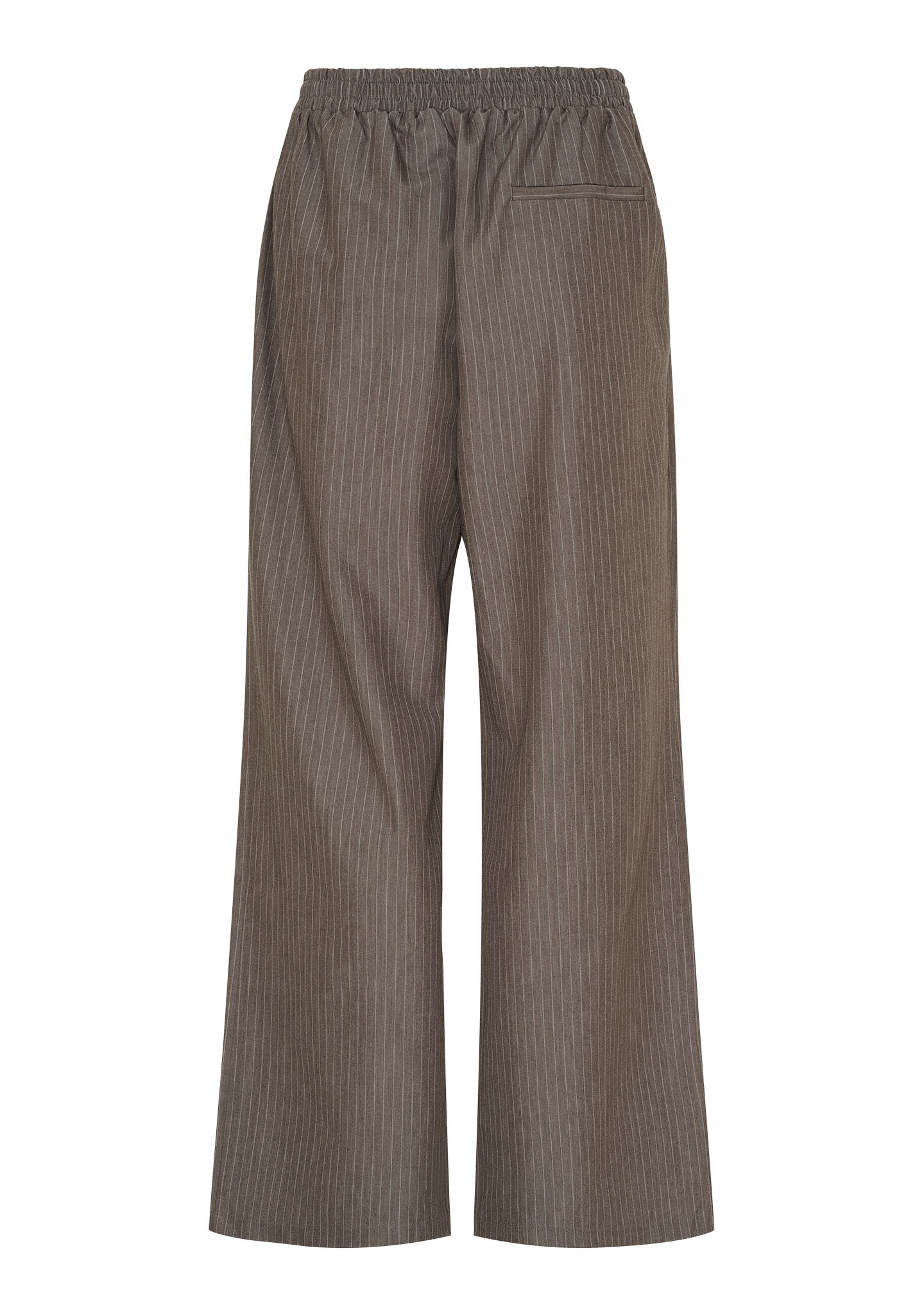 Jessi Basic Pants - Taupe Pinstripe