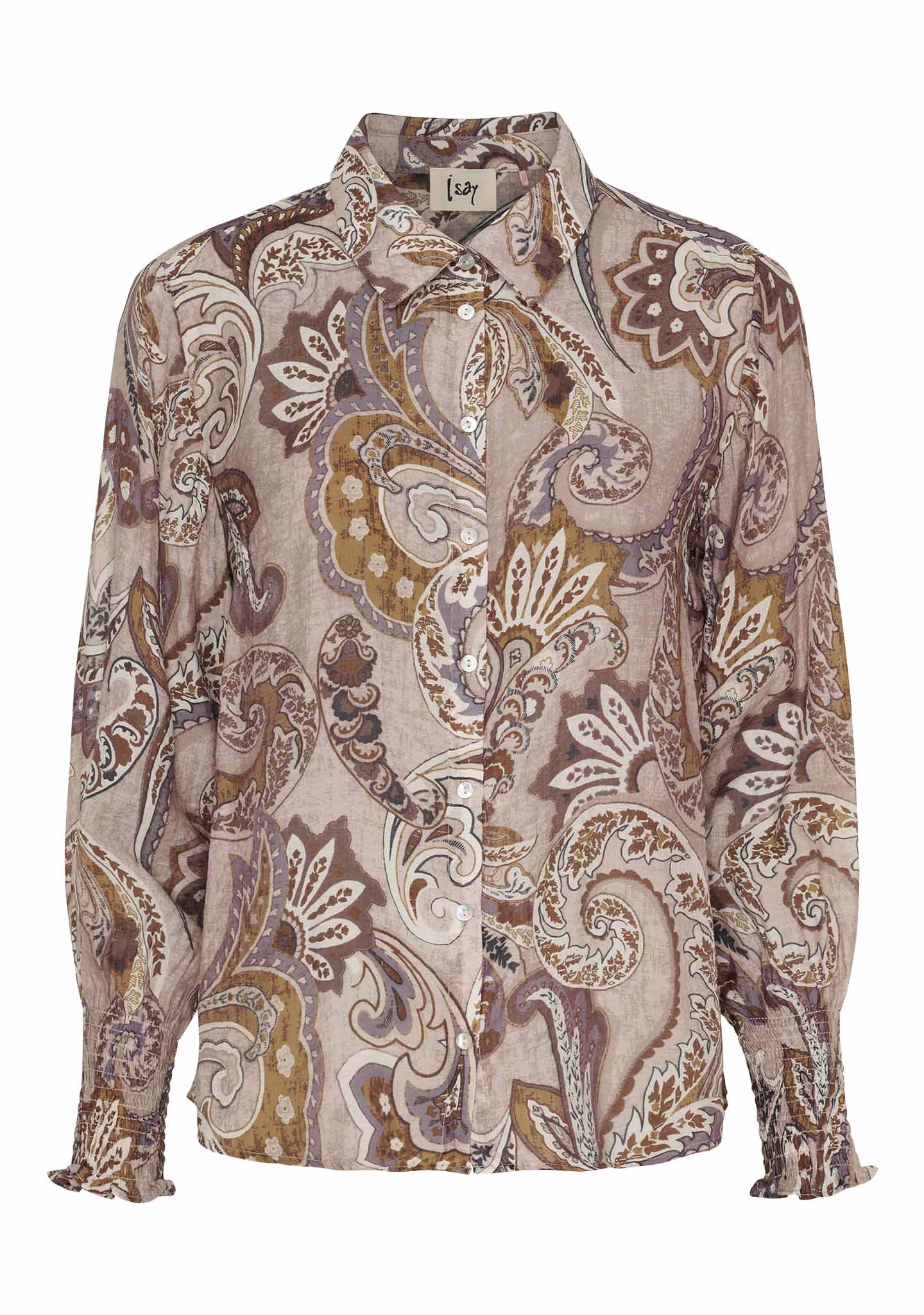 Lotta Smock Shirt - Taupe Paisley