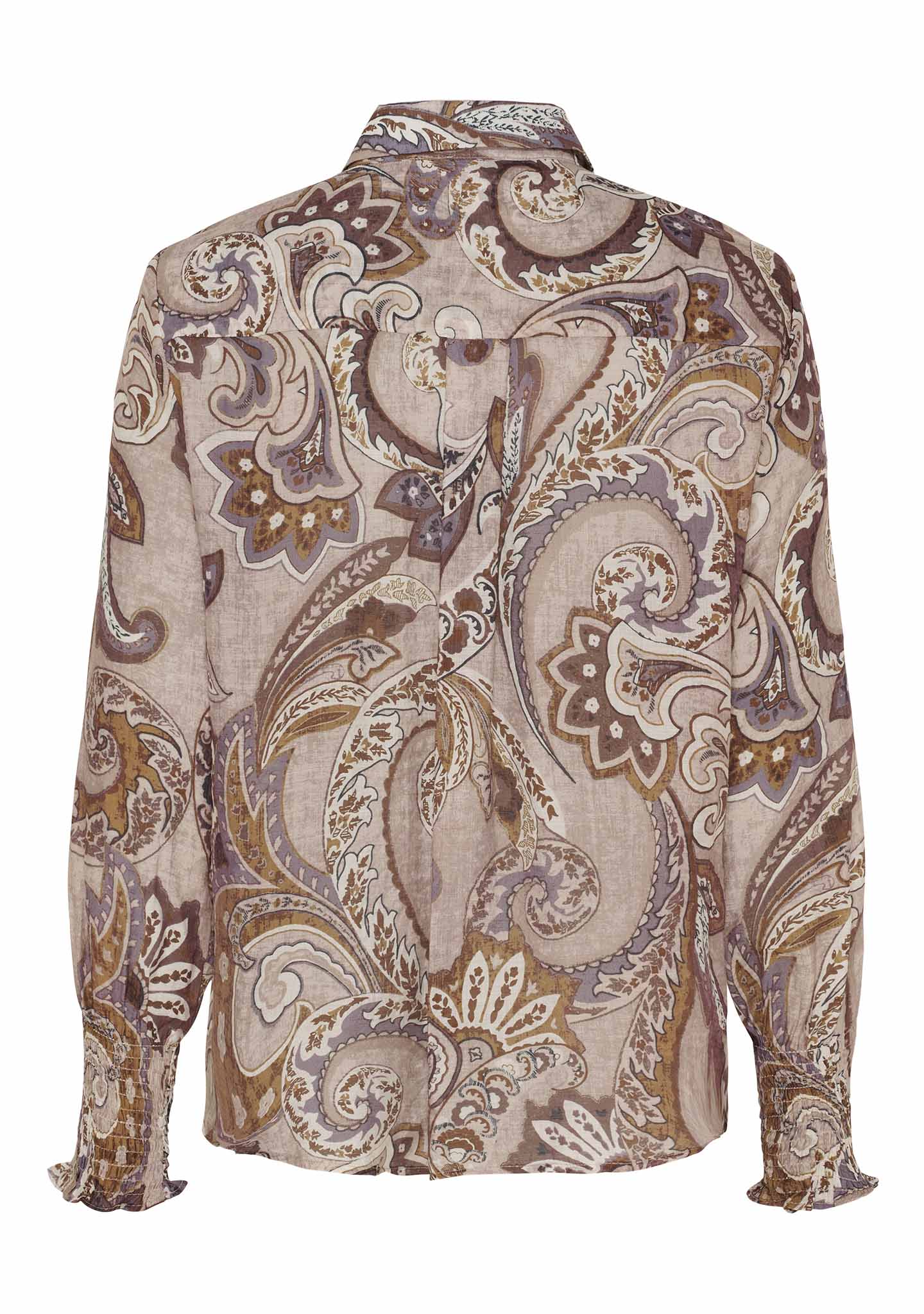 Lotta Smock Shirt - Taupe Paisley