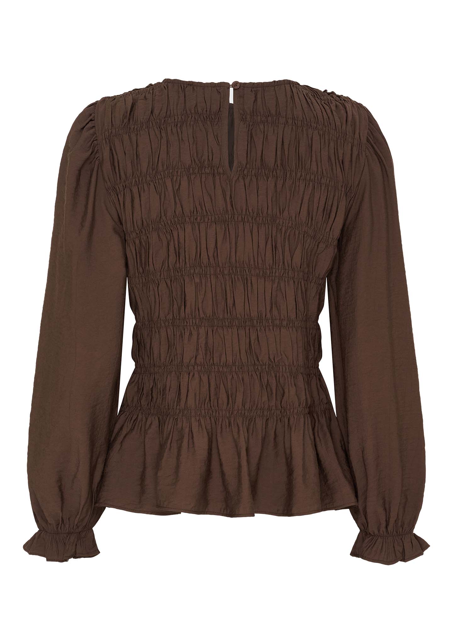 Noel Smock Blouse - Dark Brown