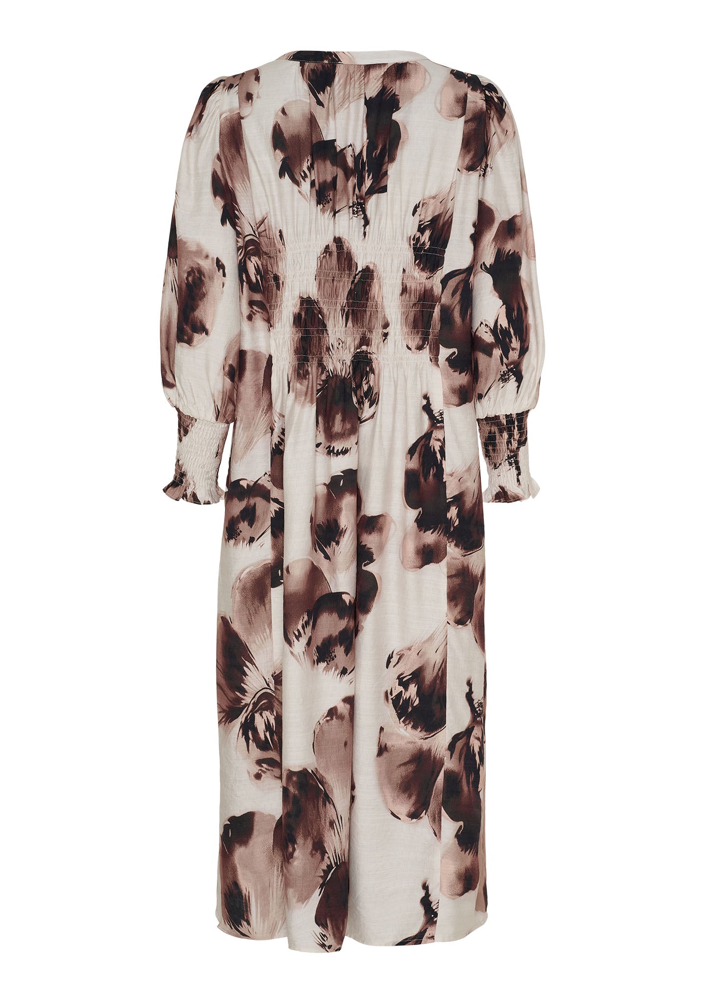 Naomi V-neck Dress - Aubergine Floral