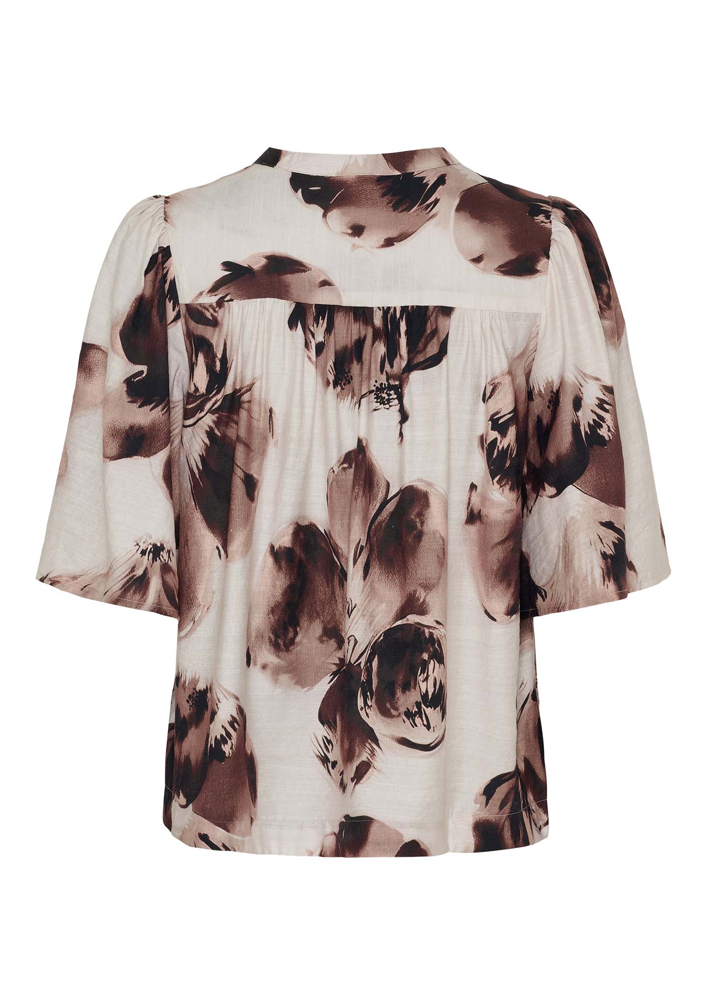 Naomi SS Blouse - Aubergine Floral