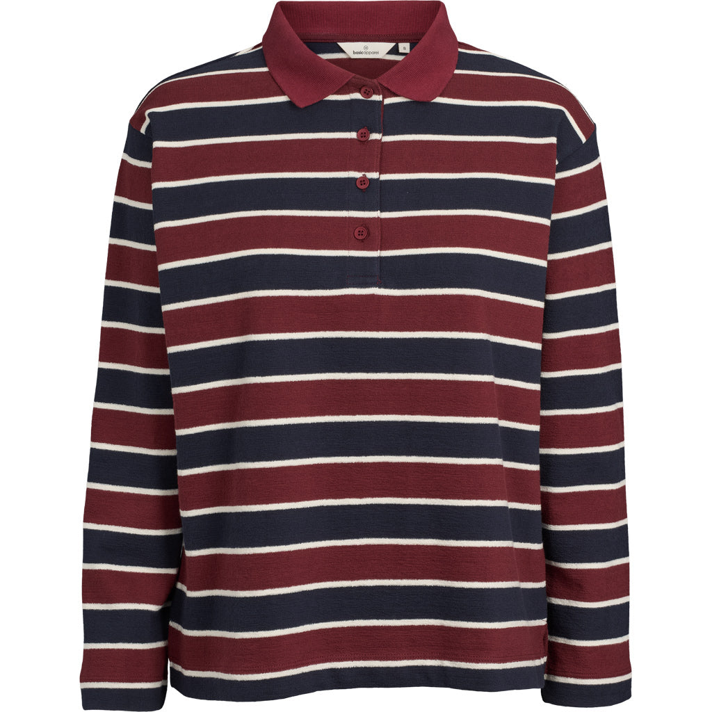 Anneli Polo LS Tee - Bordeaux Truffle