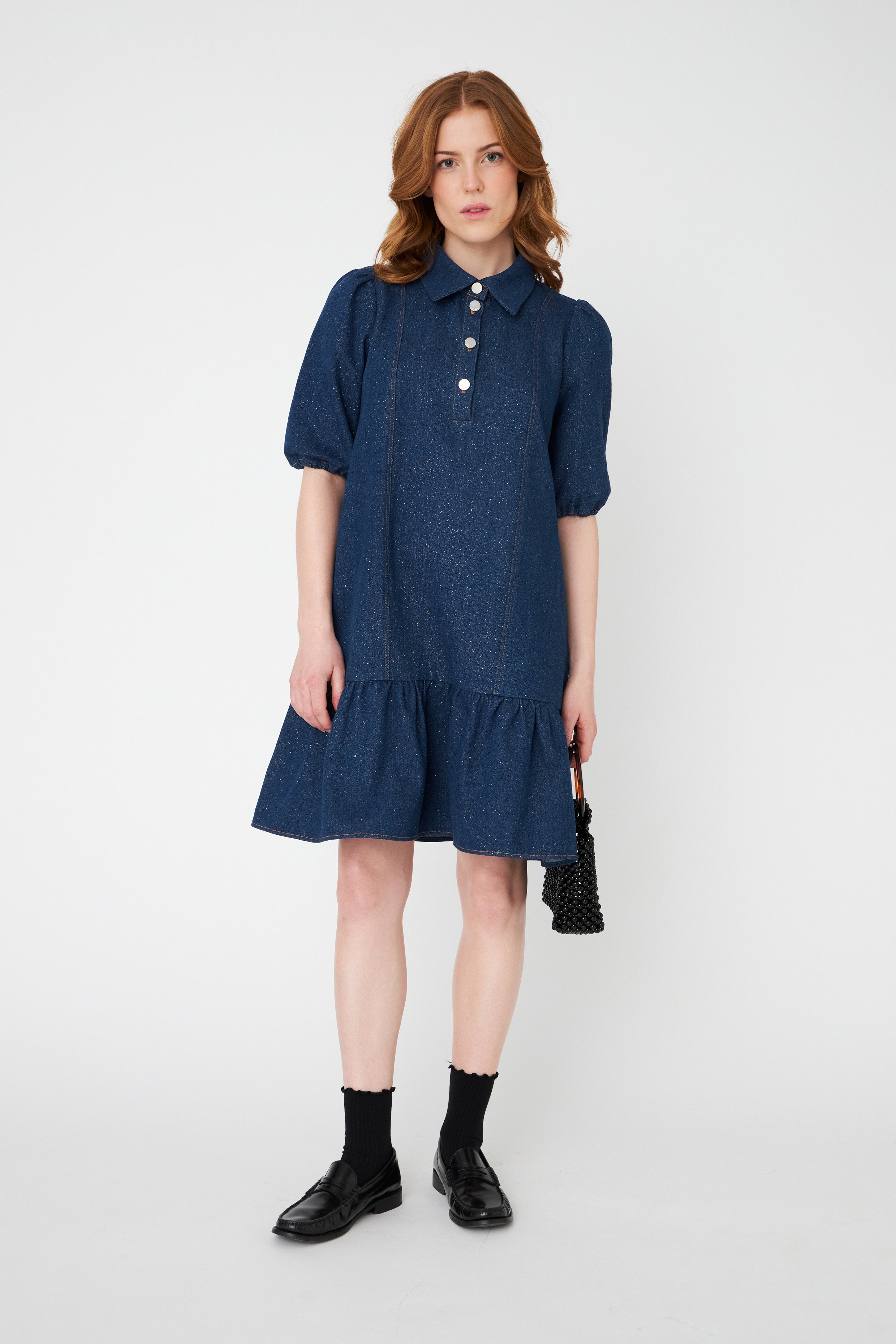 Elenacras Dress - Glitter Denim