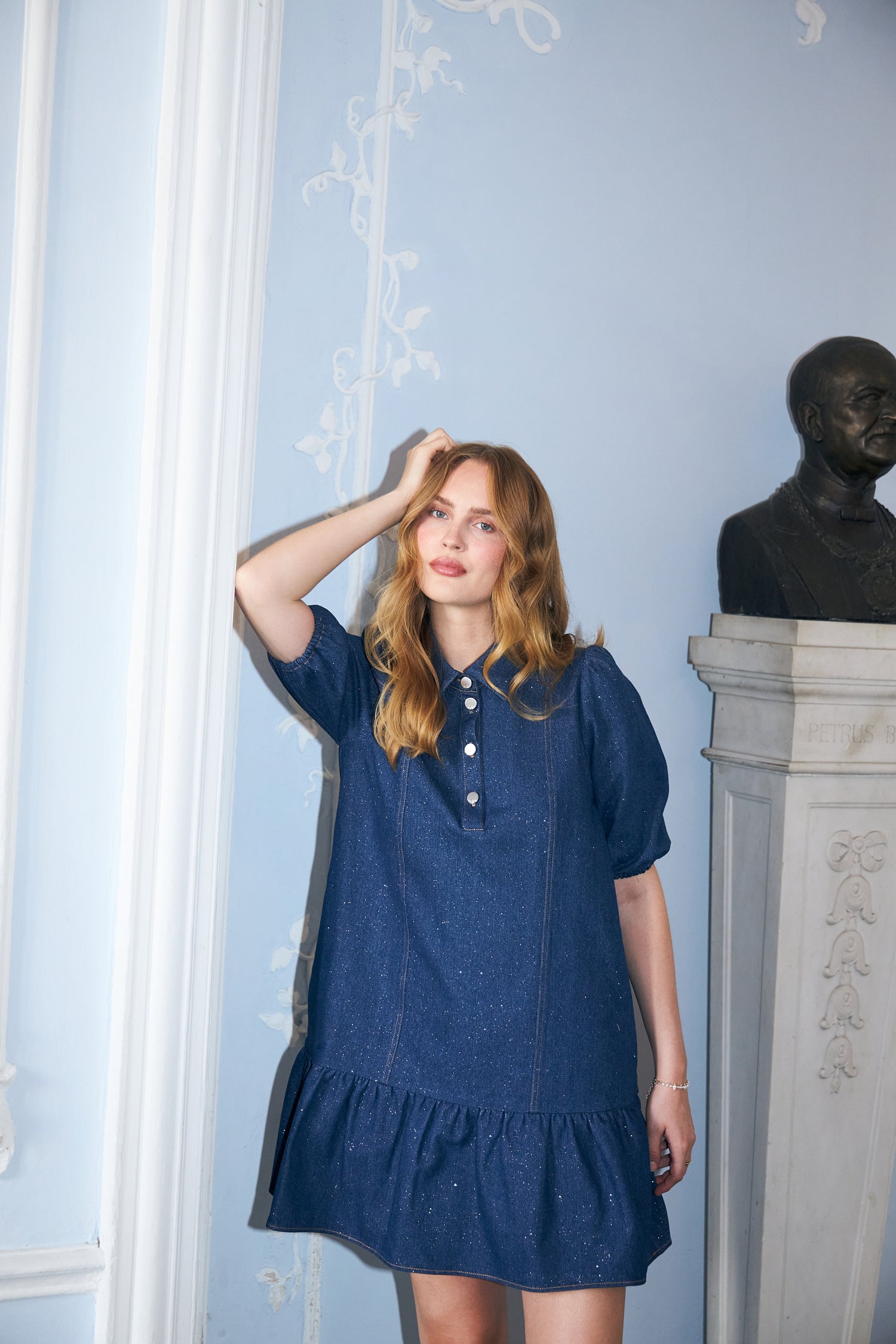 Elenacras Dress - Glitter Denim