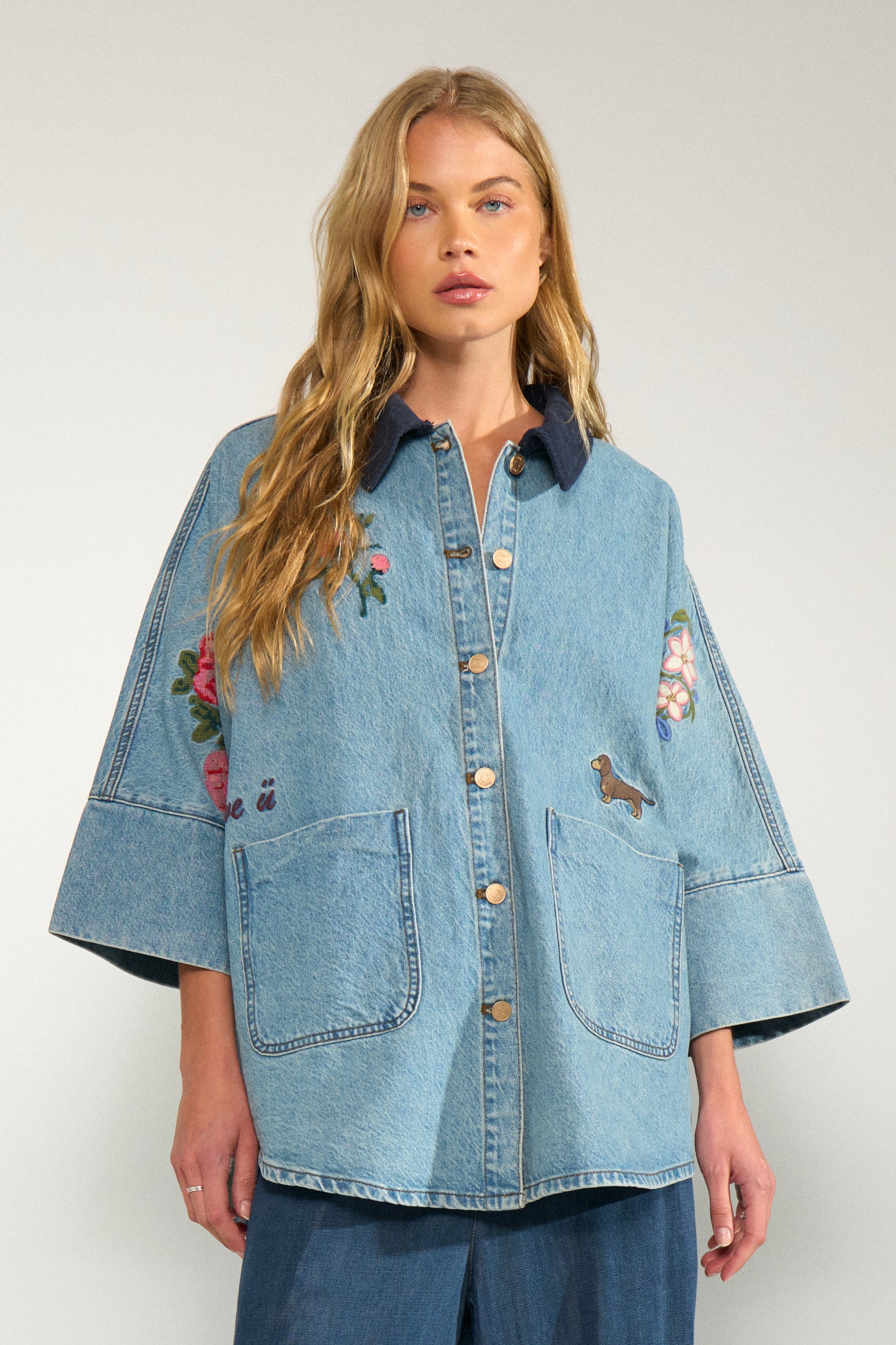 NUdenma Oversize Shirt - Medium Blue