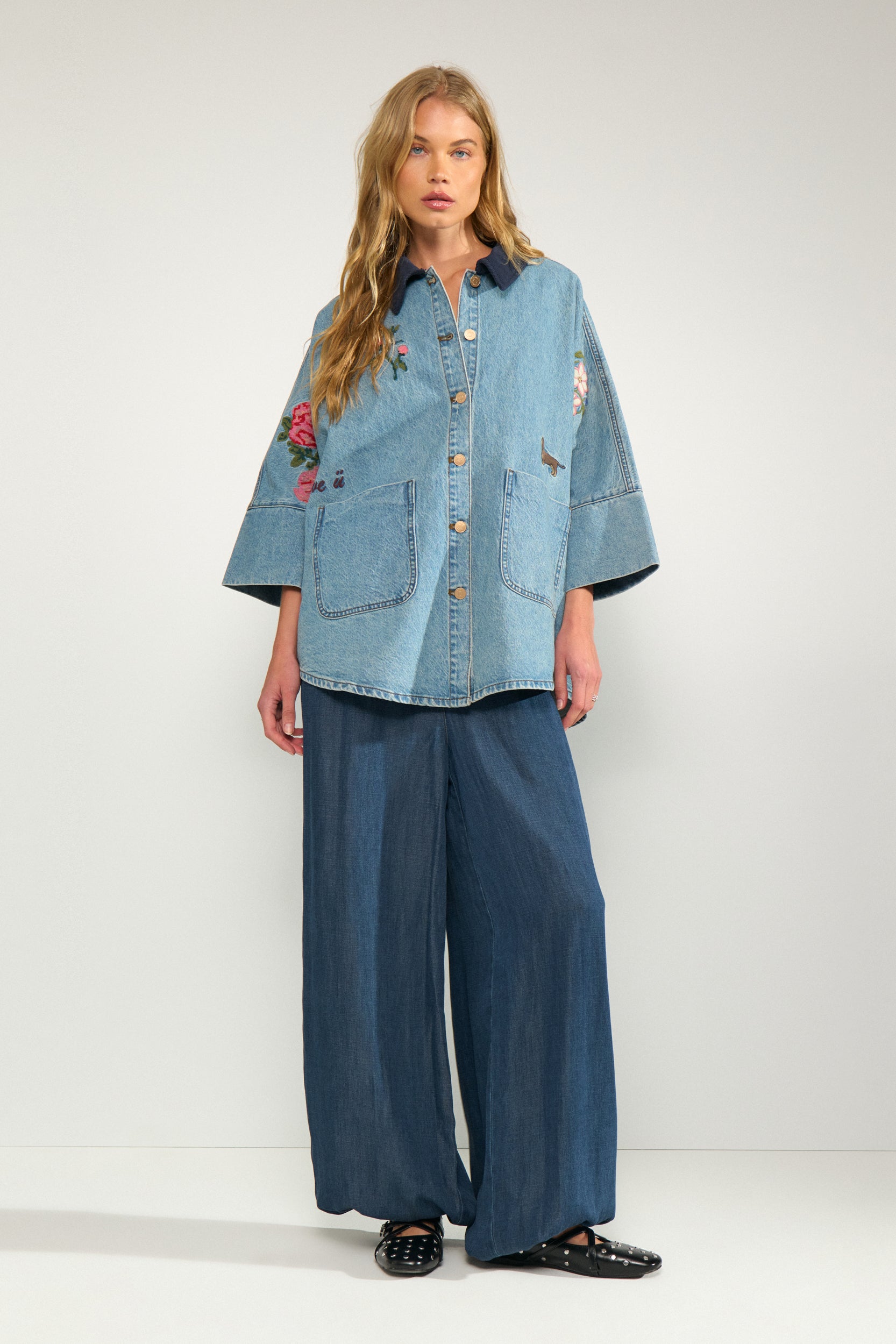 NUdenma Oversize Shirt - Medium Blue