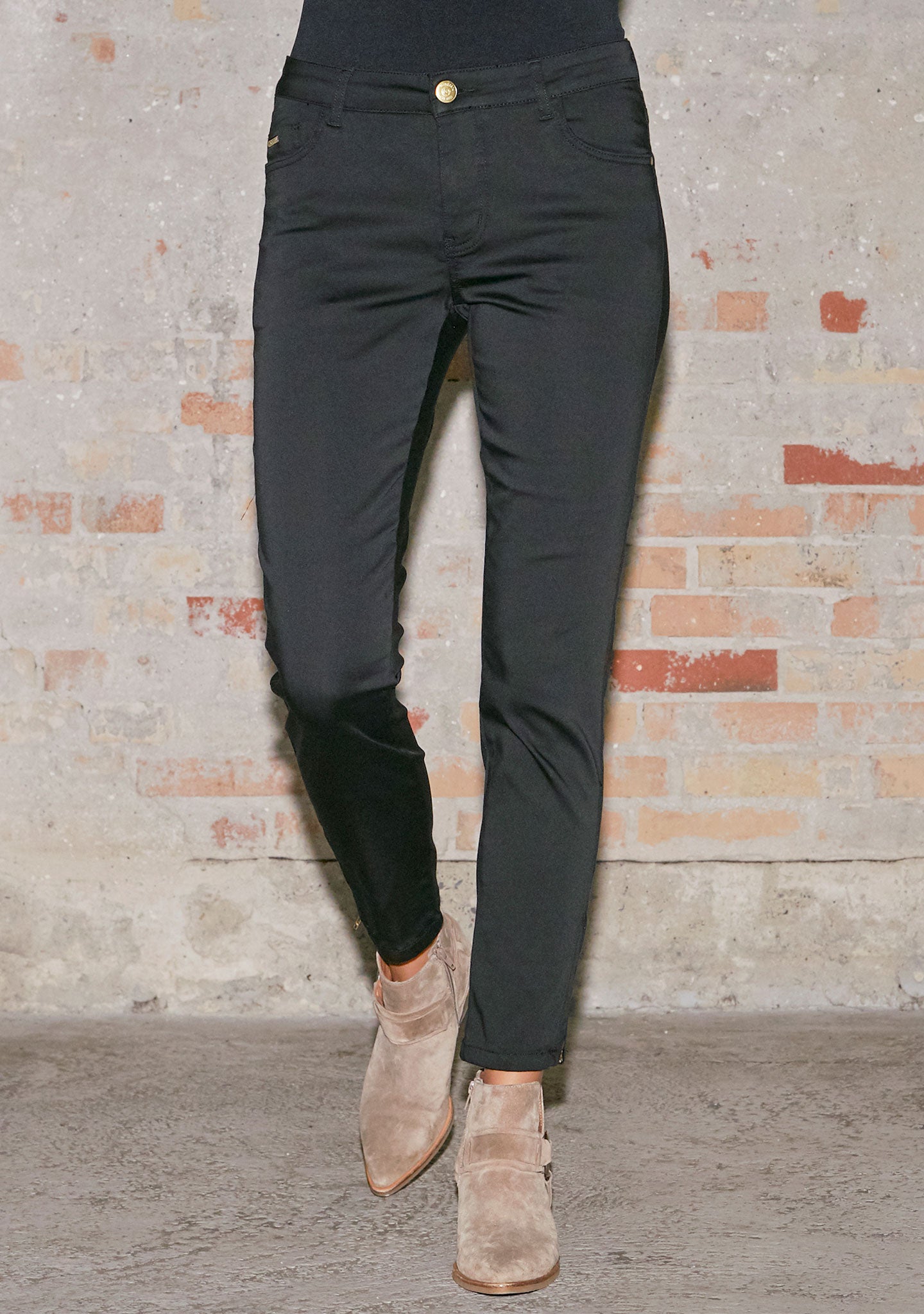 Lido Zip Jeans - Black